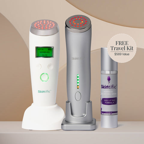 Deluxe Red Light Therapy LED Wand + FREE Travel Kit