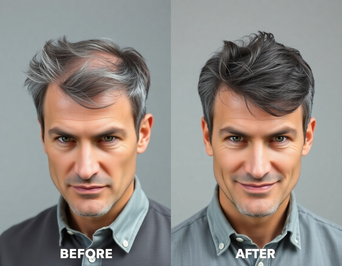 Hair regrowth — before and after 12 weeks